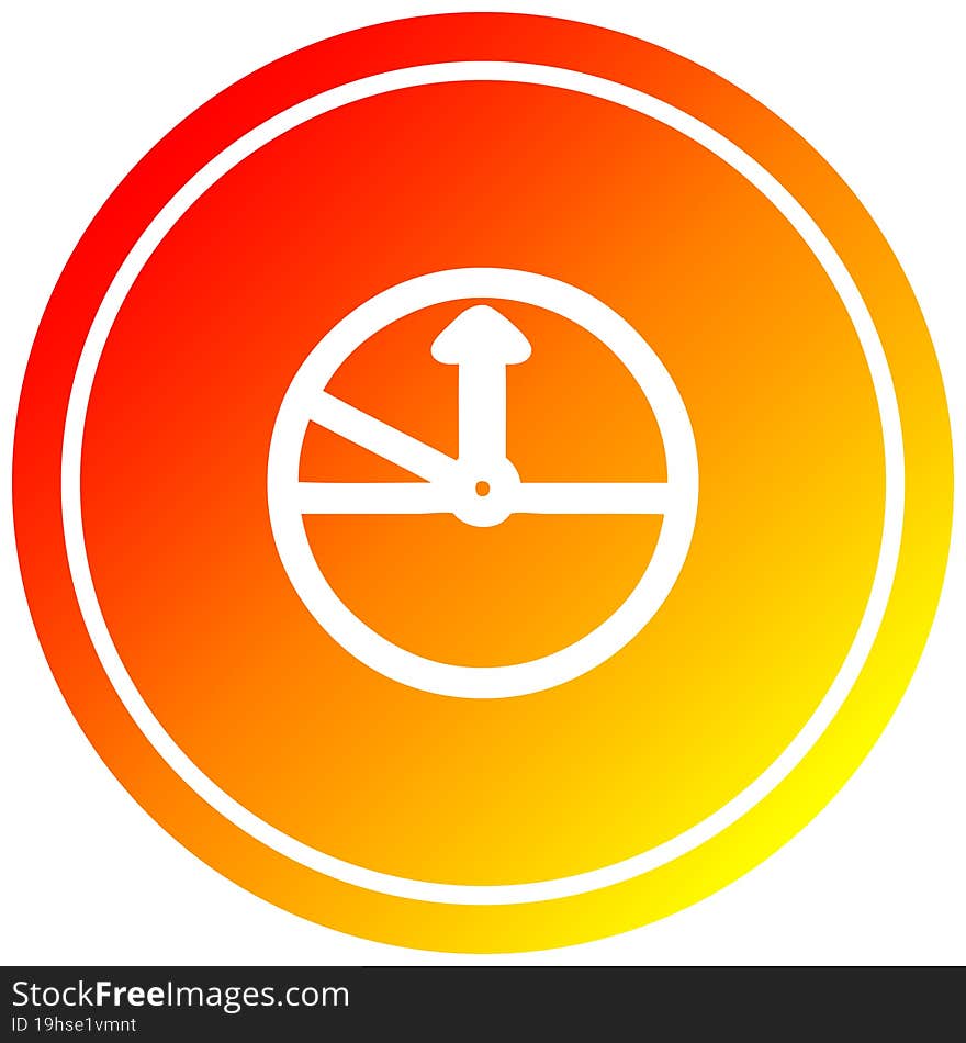 speedometer circular in hot gradient spectrum