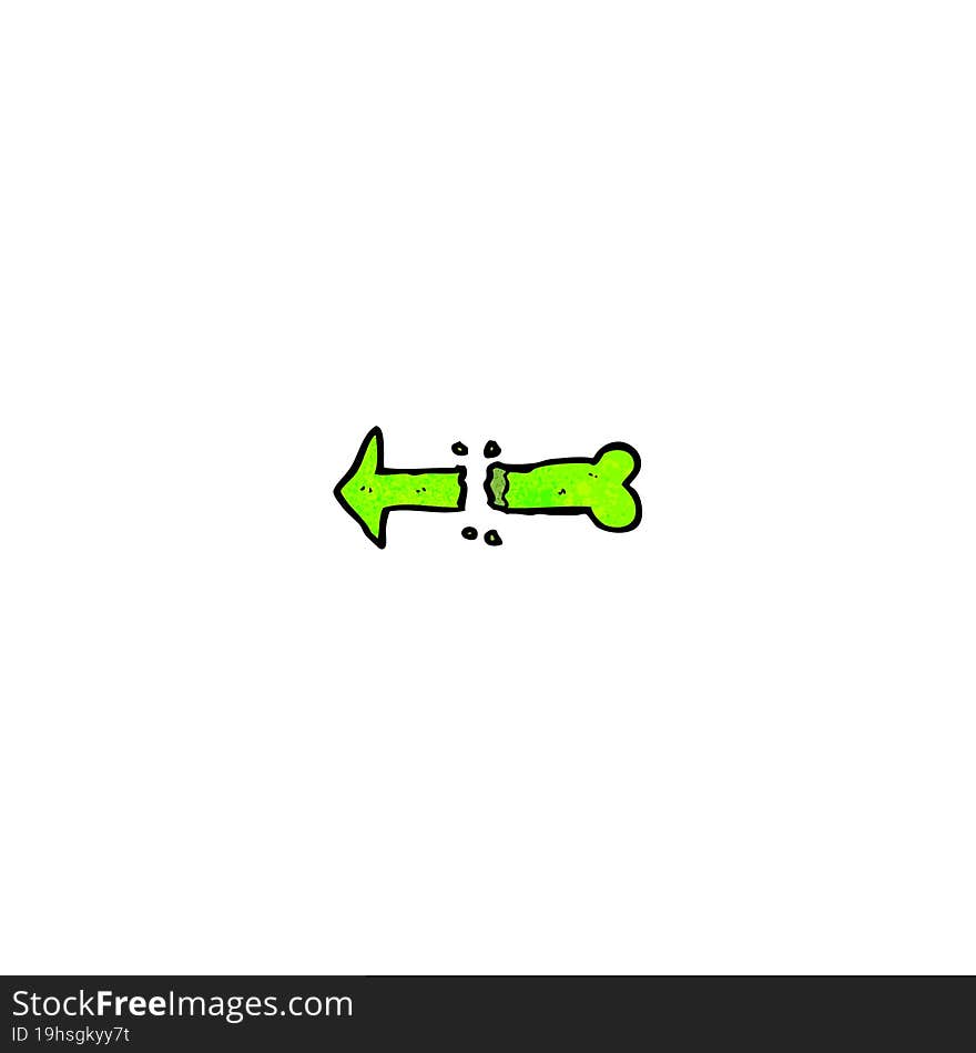 cartoon  pointing halloween direction arrow