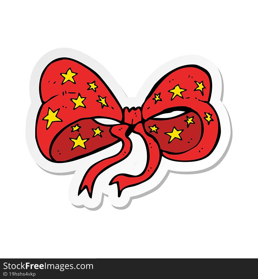 sticker of a cartoon bow tie