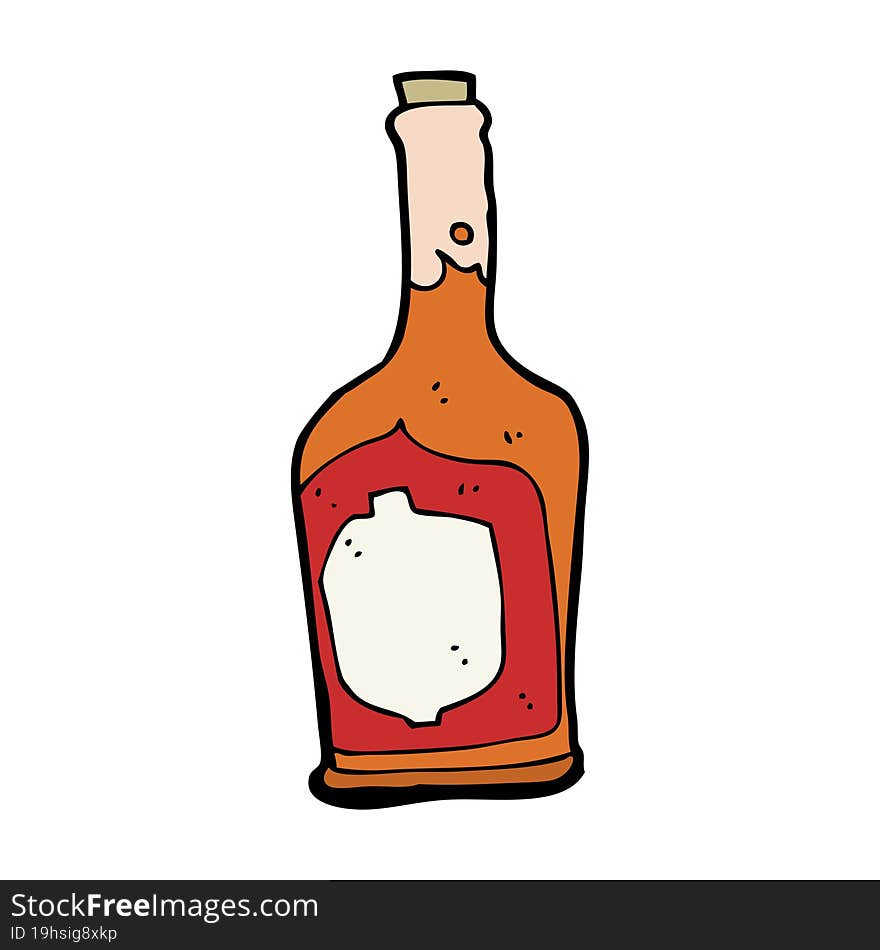 cartoon bottle of rum