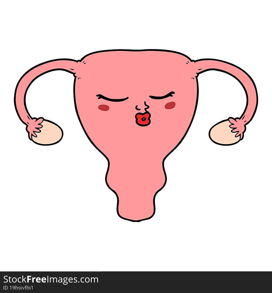 cartoon uterus. cartoon uterus