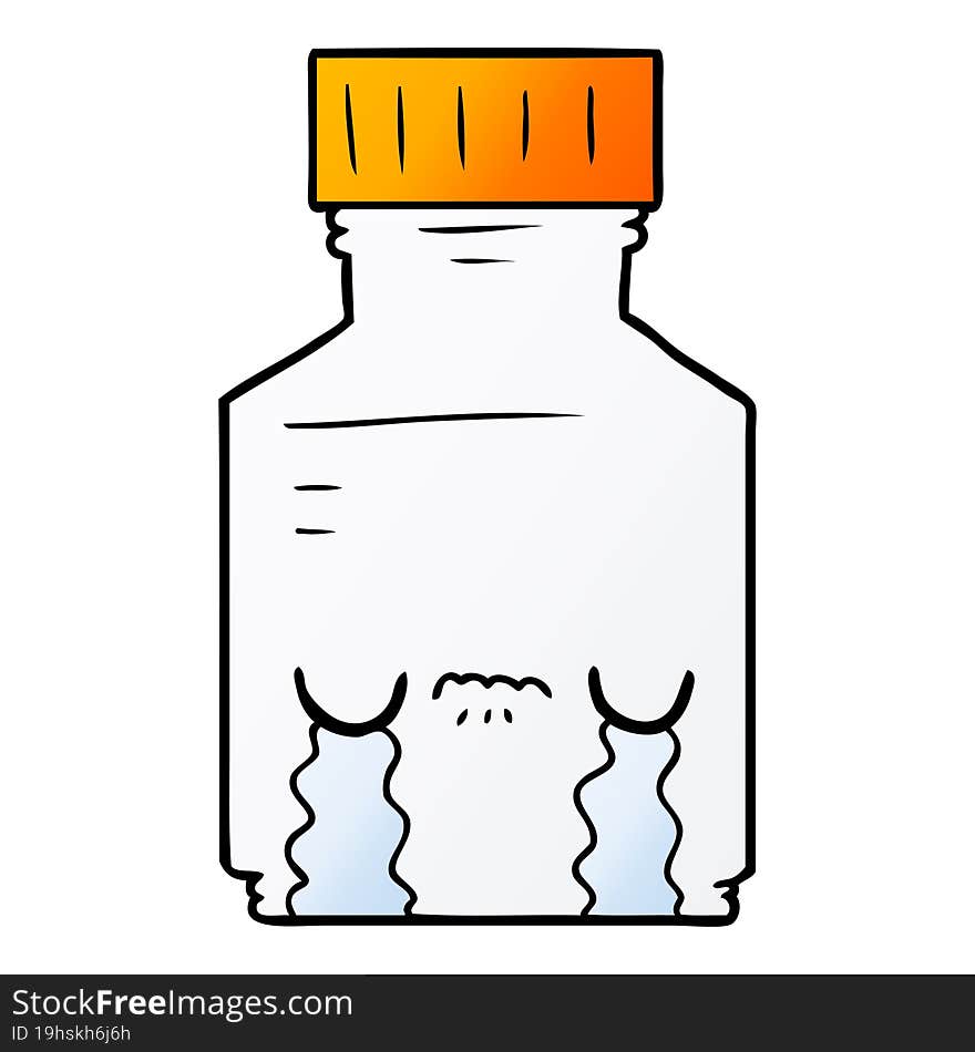 cartoon pill jar. cartoon pill jar