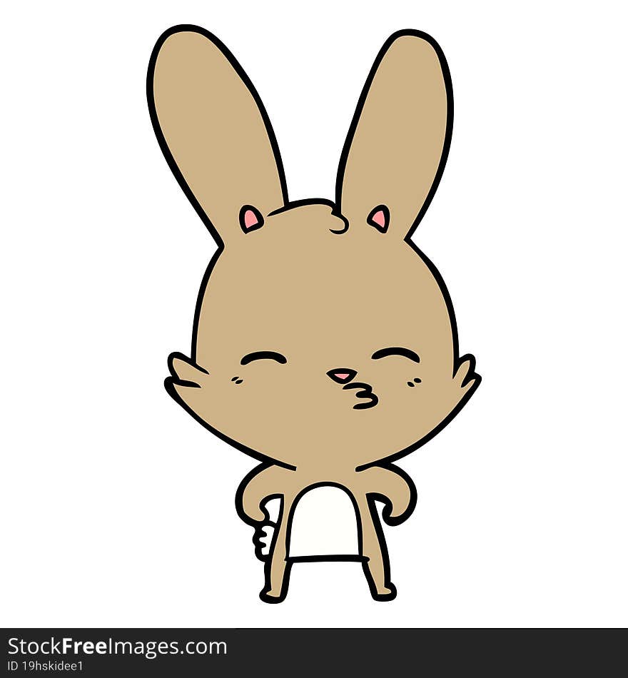 curious bunny cartoon. curious bunny cartoon