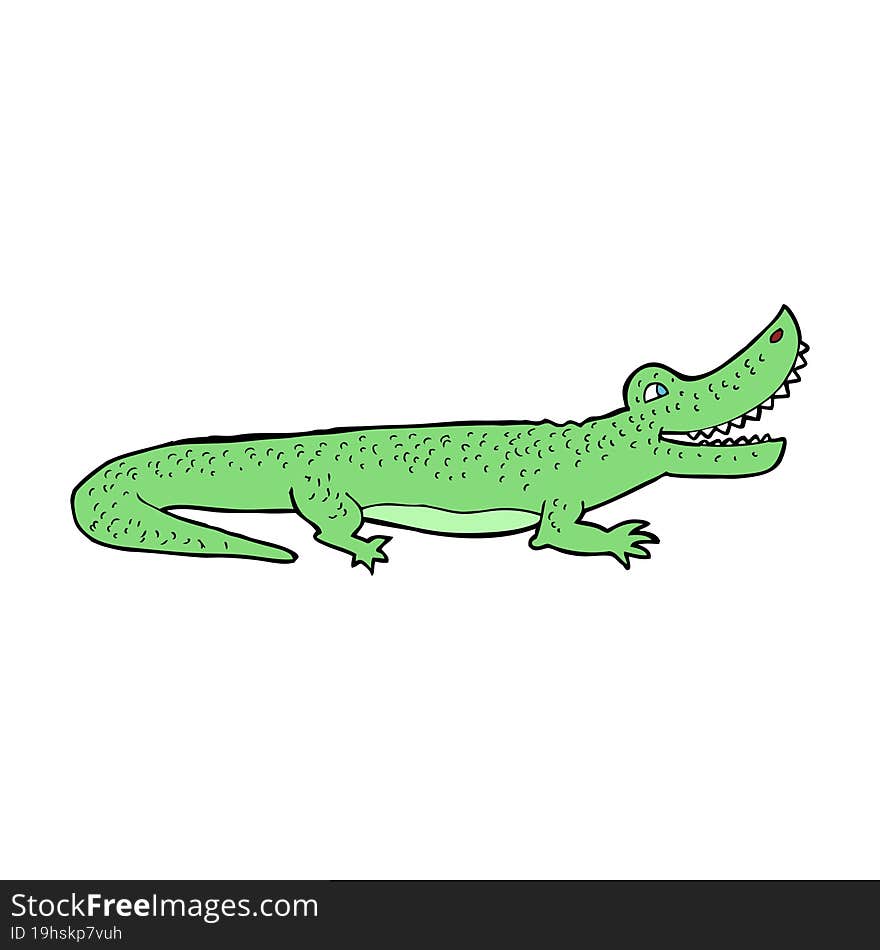 Cartoon Happy Crocodile