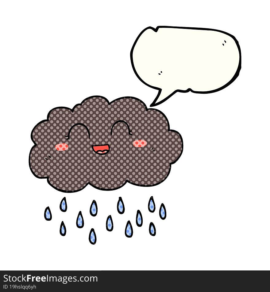 Comic Book Speech Bubble Cartoon Rain Cloud