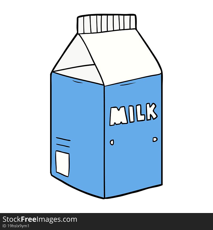 cartoon milk carton. cartoon milk carton