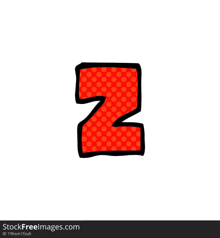 Cartoon Doodle Letter Z