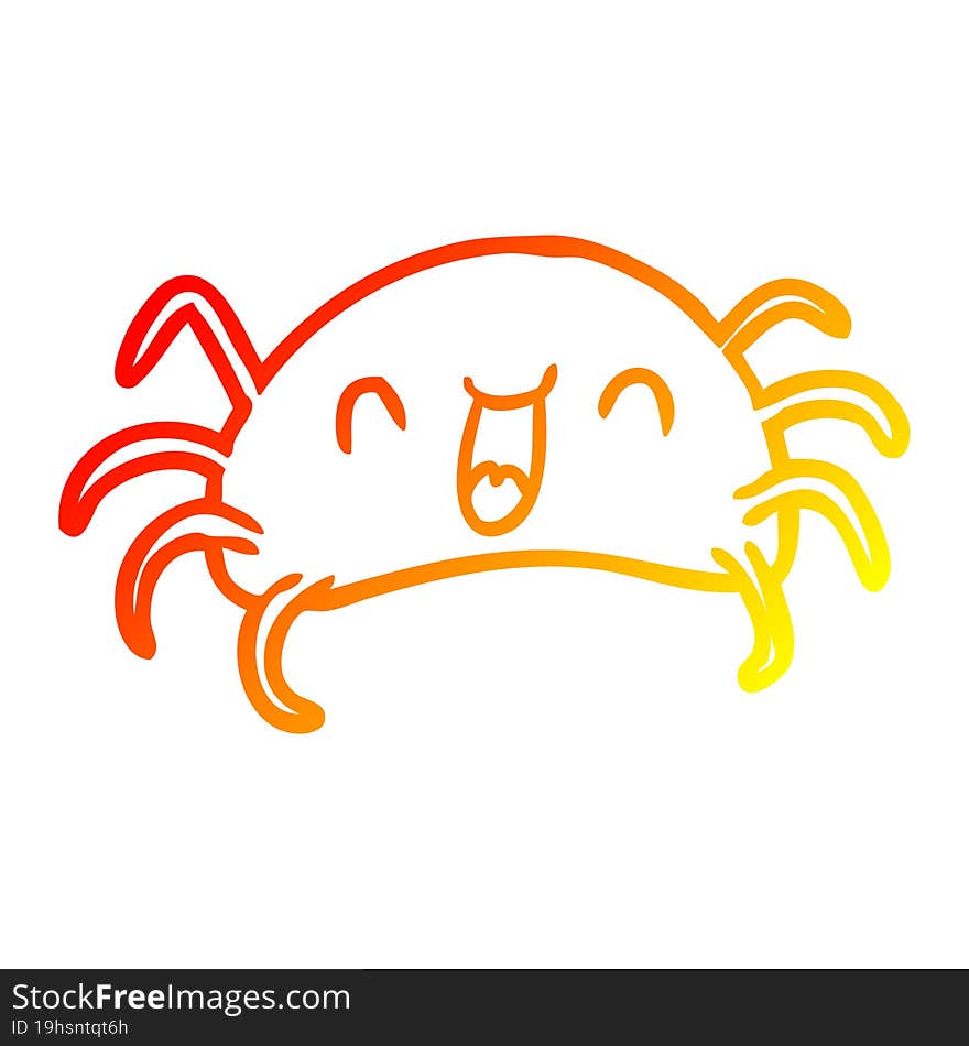 warm gradient line drawing halloween spider