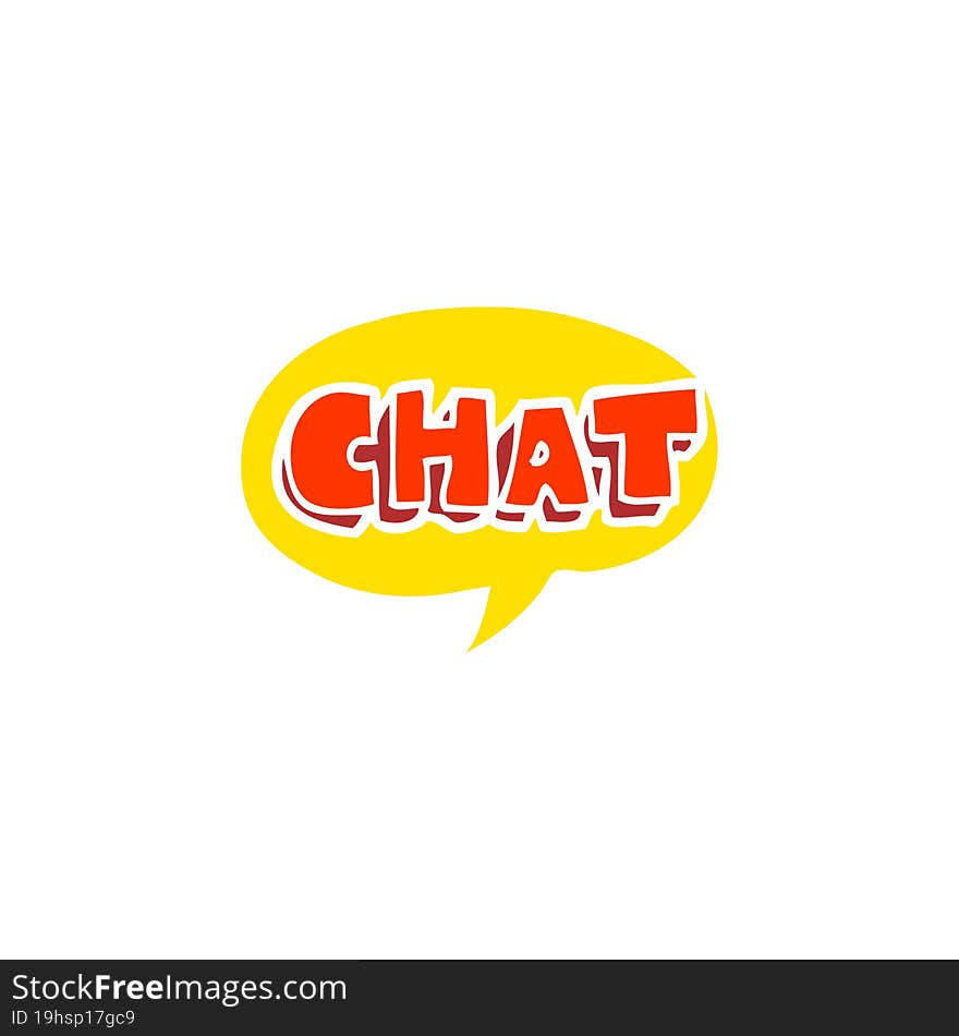 flat color illustration of chat symbol. flat color illustration of chat symbol