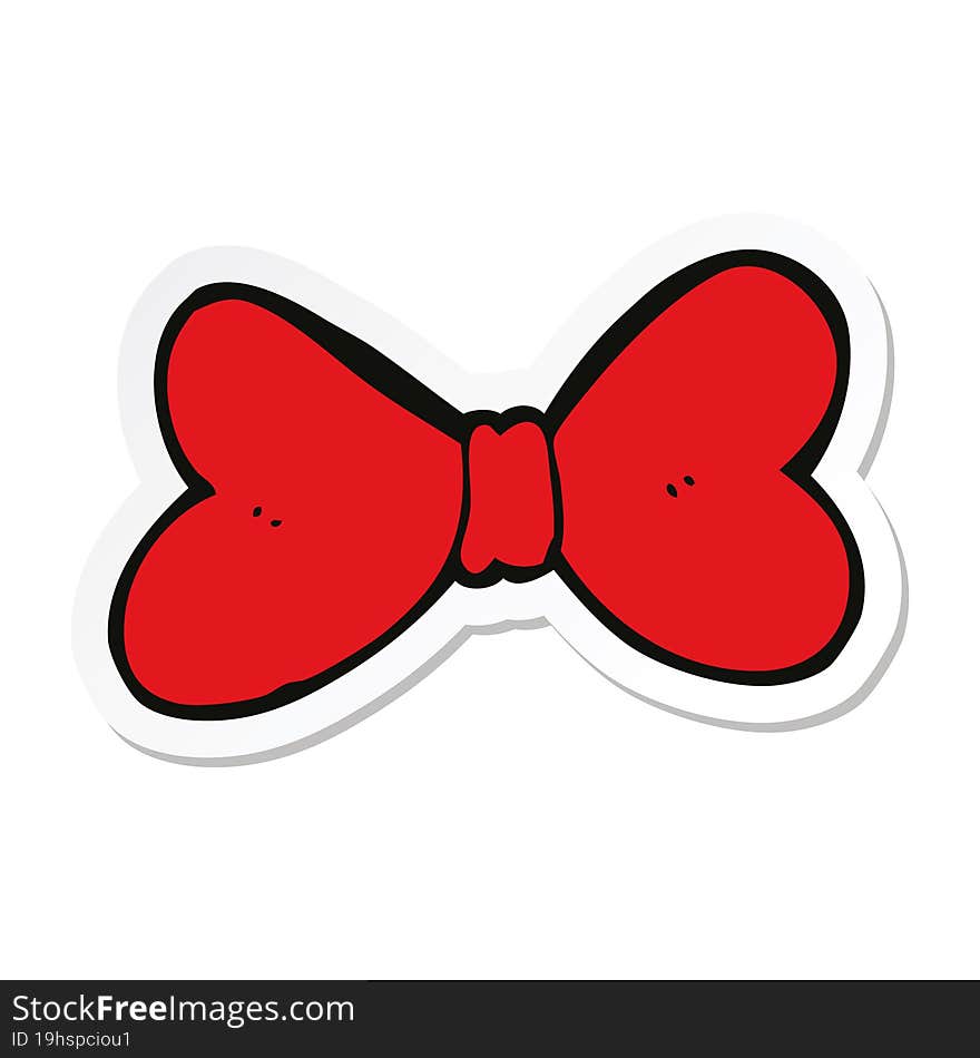 sticker of a cartoon bow tie