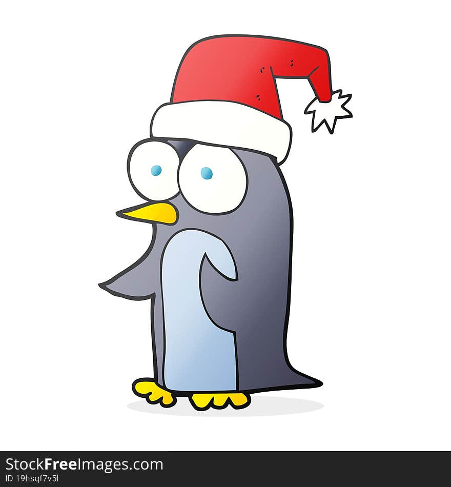 cartoon christmas penguin