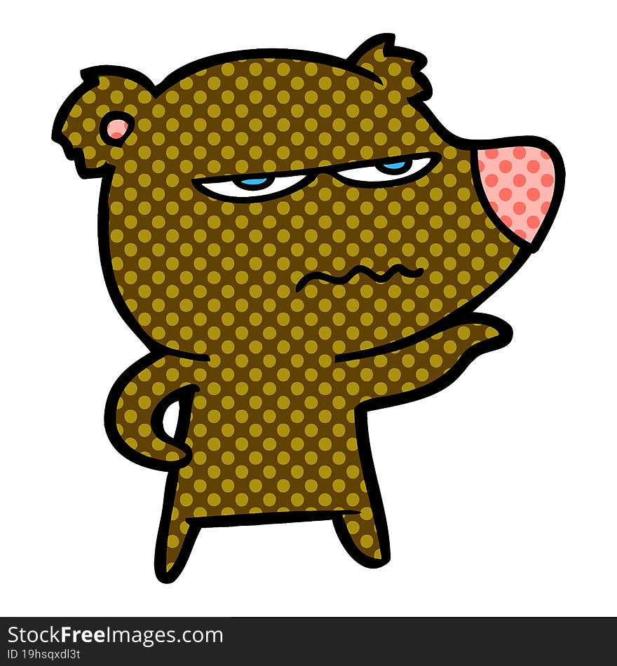 angry bear cartoon. angry bear cartoon