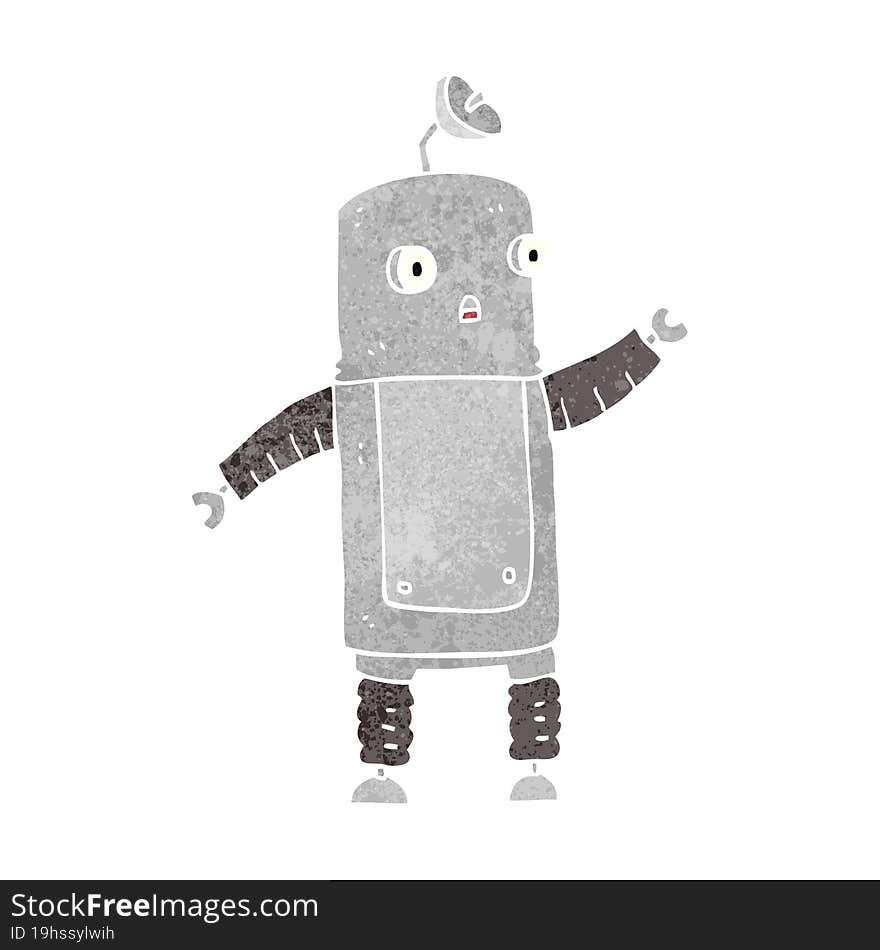 retro cartoon robot