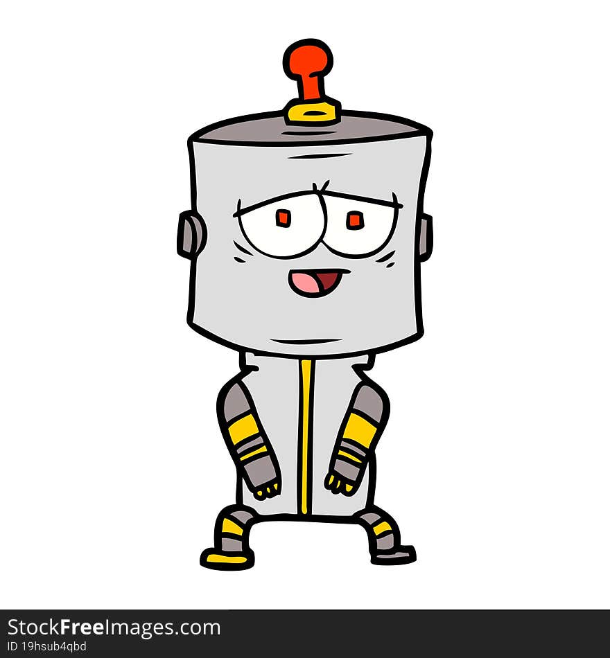 cartoon robot. cartoon robot