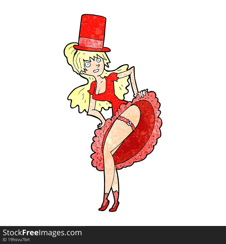 cartoon dancer woman