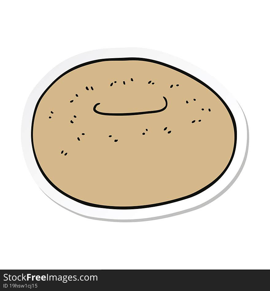 sticker of a cartoon donut