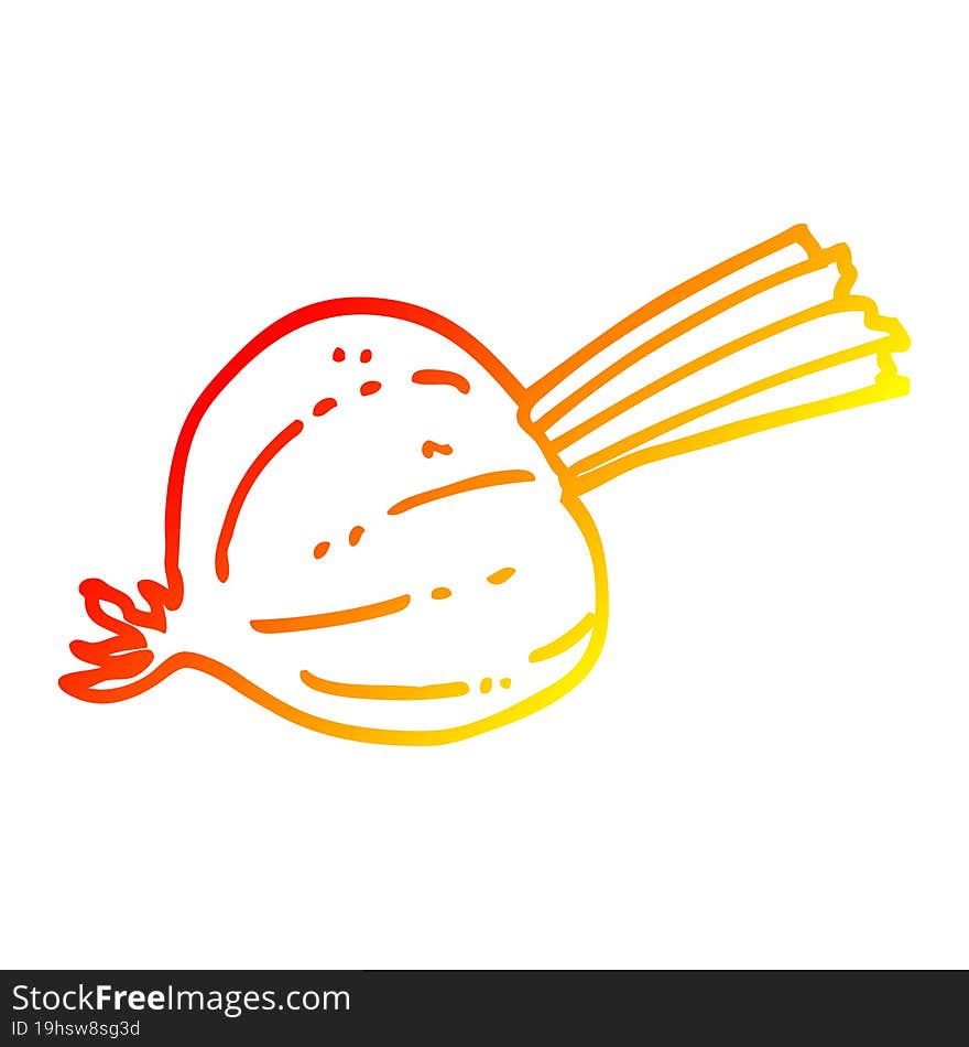 warm gradient line drawing cartoon old onion