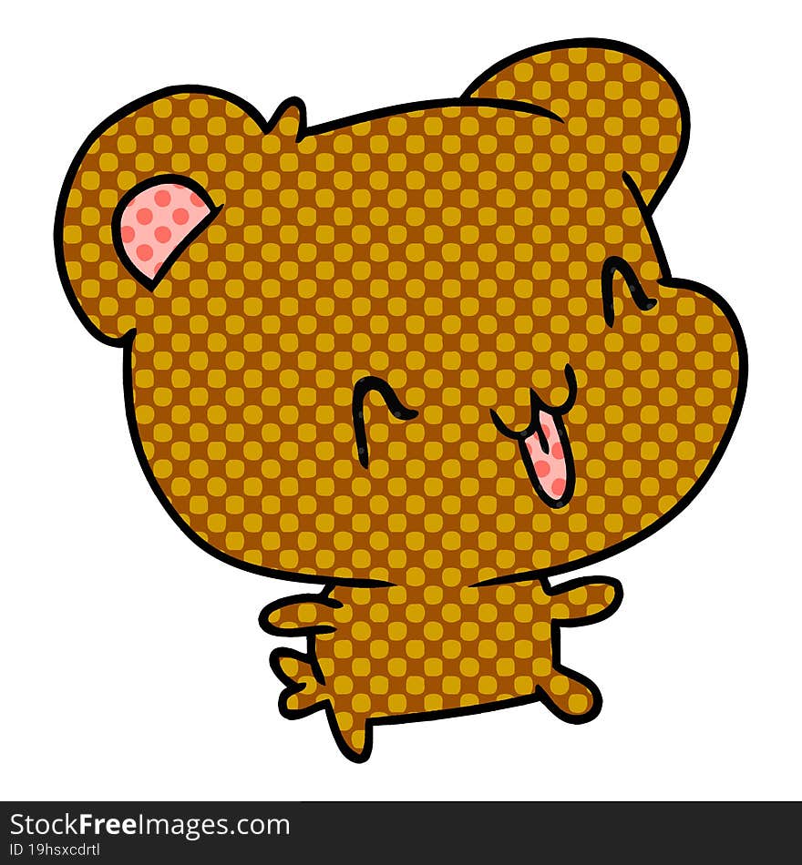 Cartoon Kawaii Cute Happy Bear