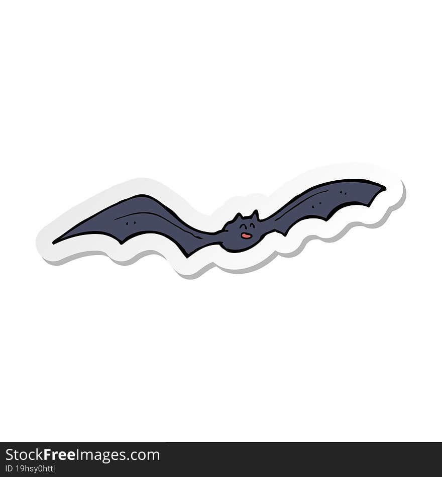 sticker of a cartoon bat