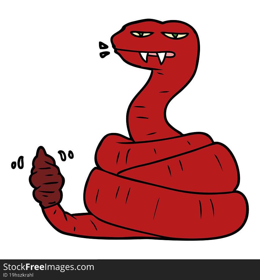 cartoon angry rattlesnake. cartoon angry rattlesnake