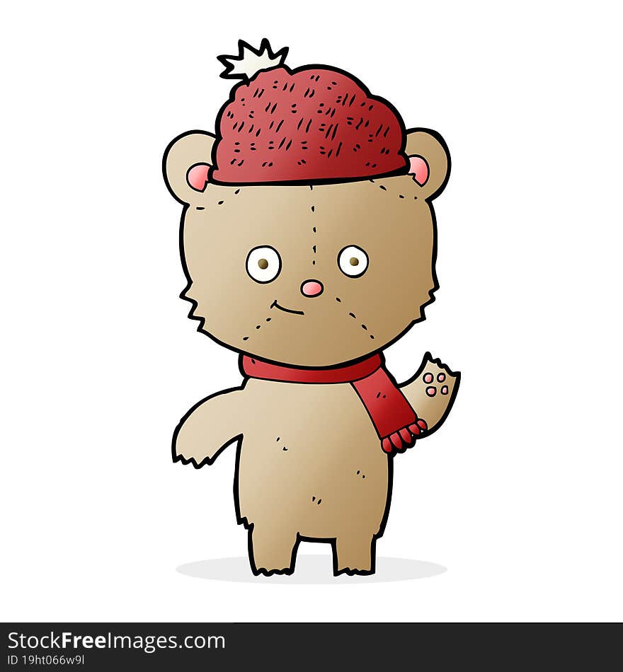 Cartoon Bear In Hat