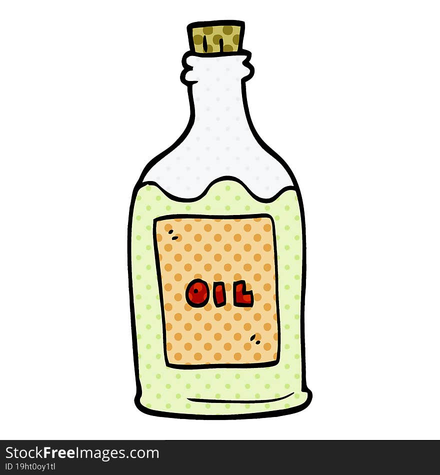 cartoon doodle olive oil