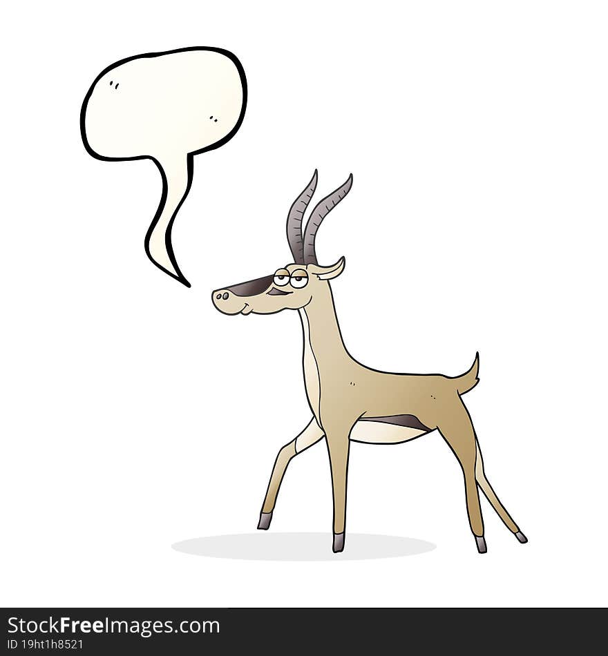 speech bubble cartoon gazelle