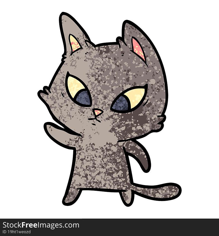 confused cartoon cat. confused cartoon cat