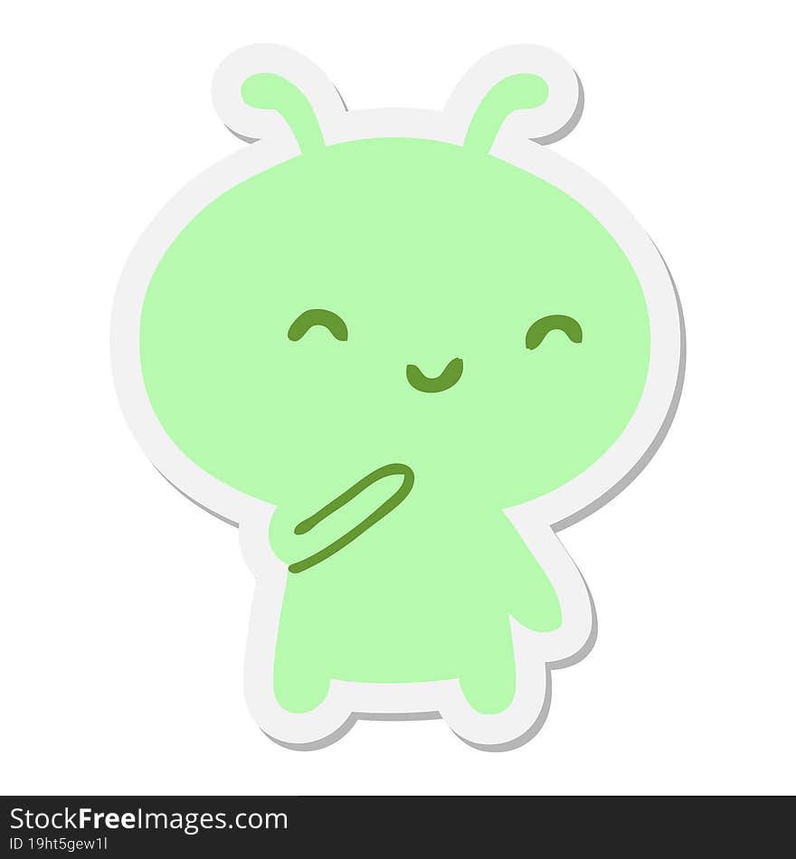 small alien sticker