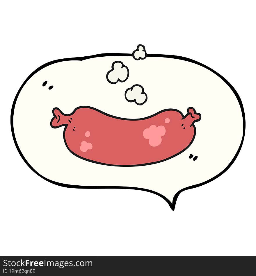 speech bubble cartoon hot sausage