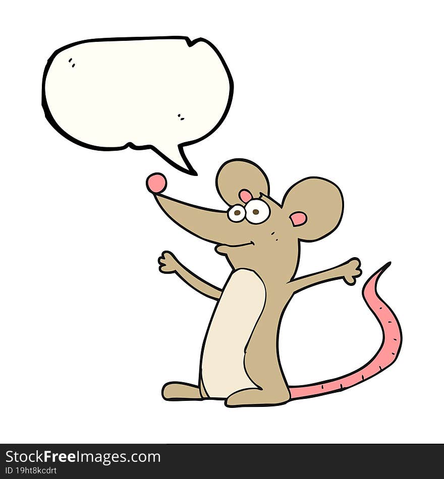 speech bubble cartoon mouse