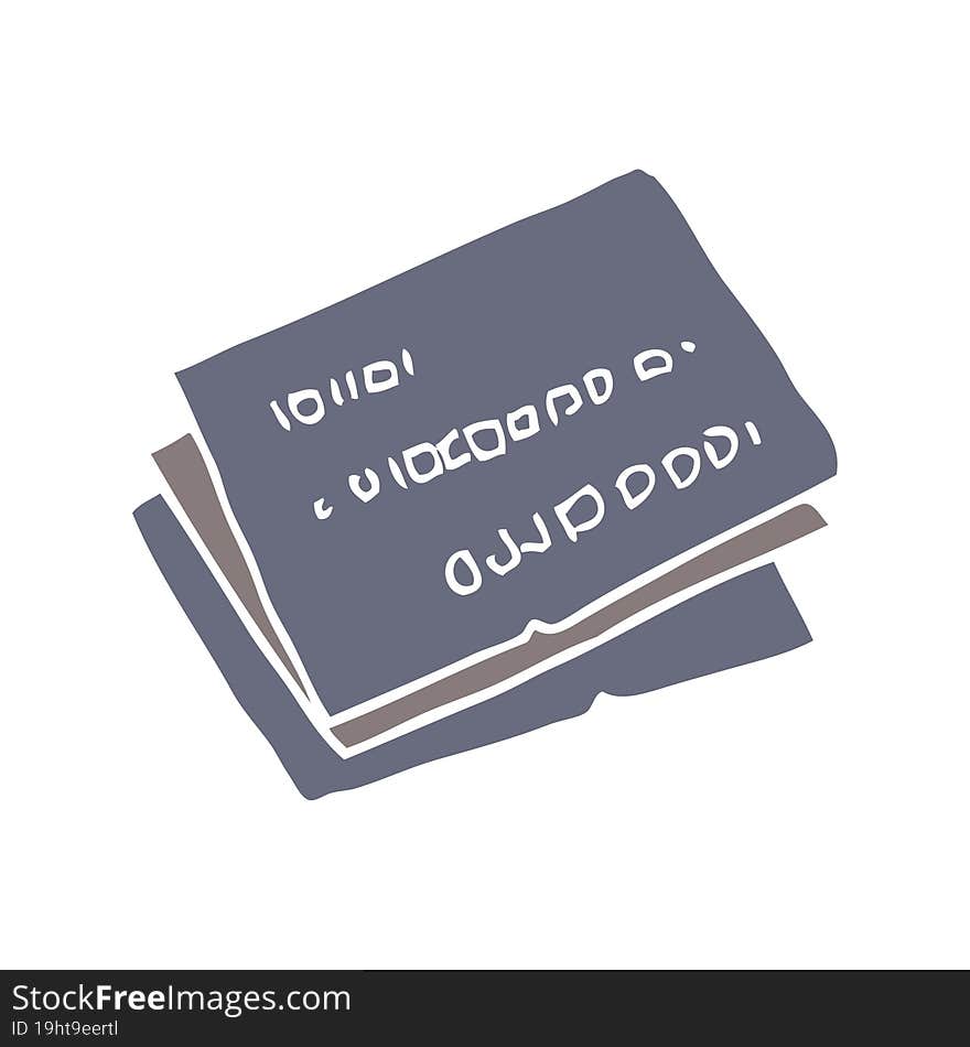 old credit cards flat color style cartoon