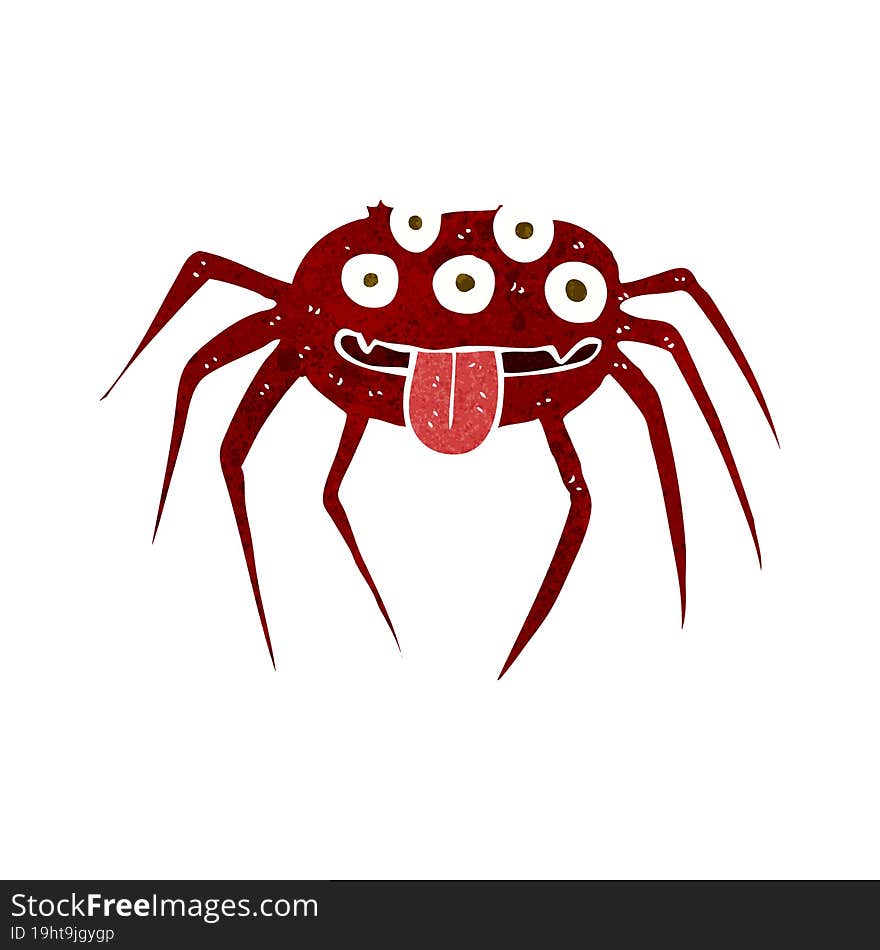 cartoon gross halloween spider