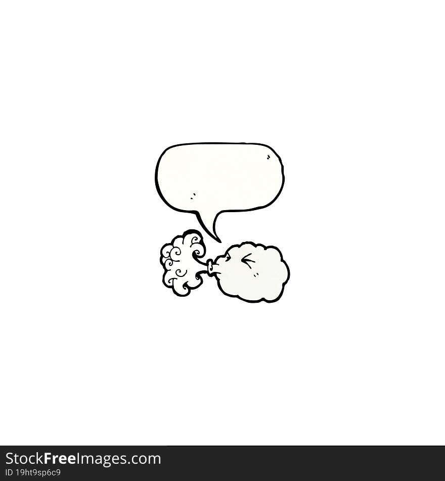 Cloud With Speech Bubble Cartoon