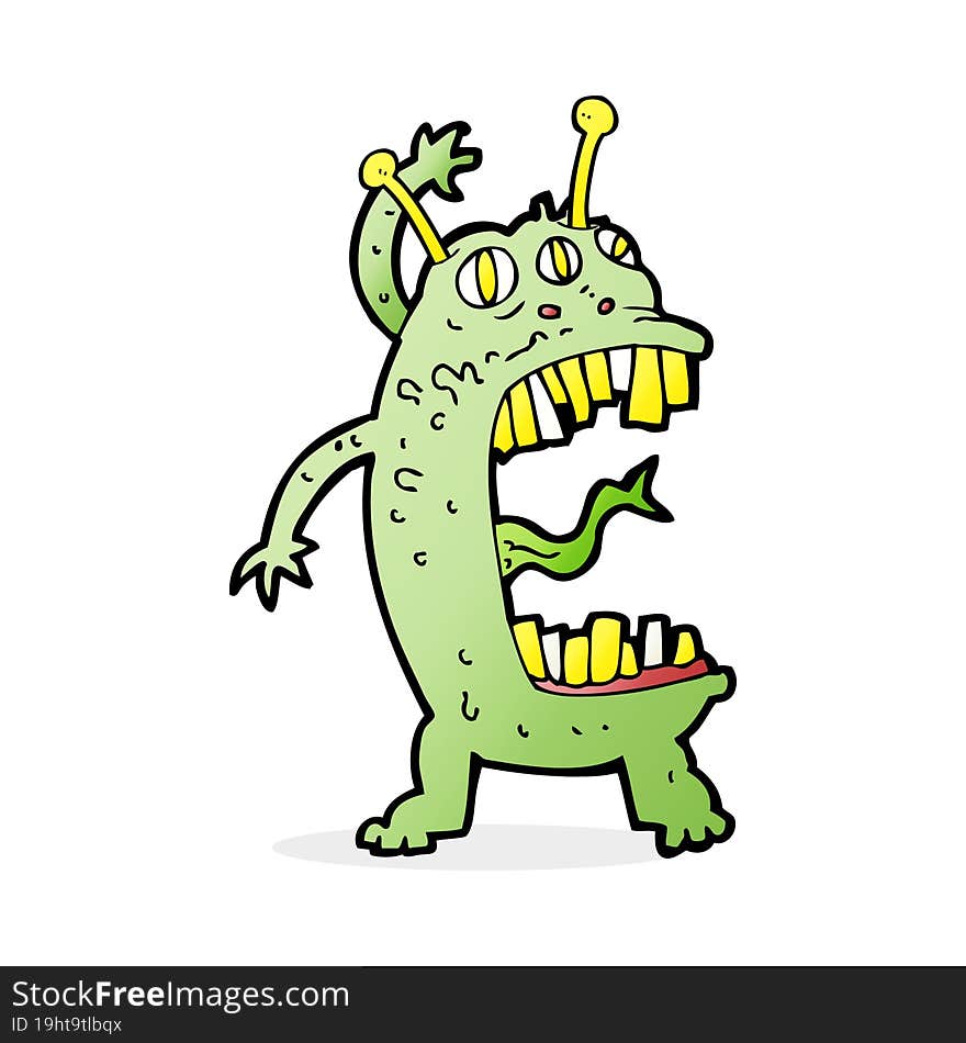 cartoon crazy monster