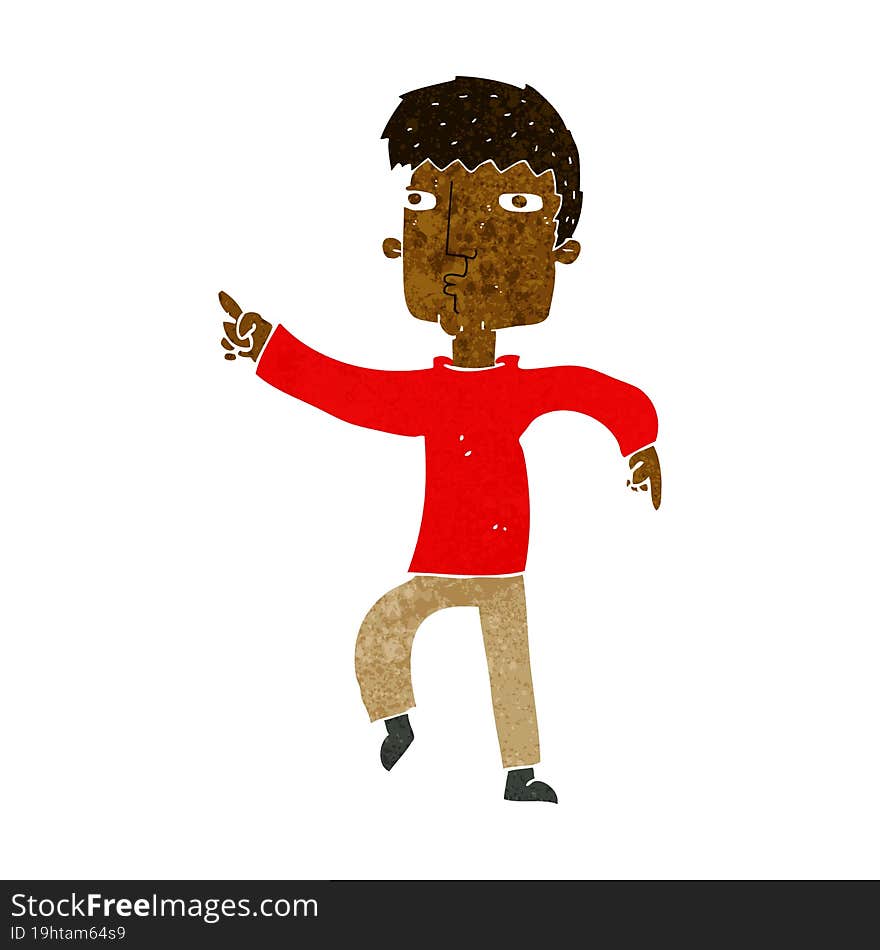 cartoon dancing man