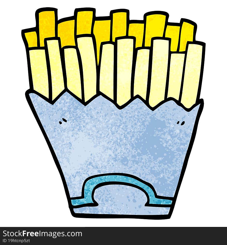 cartoon doodle french fries