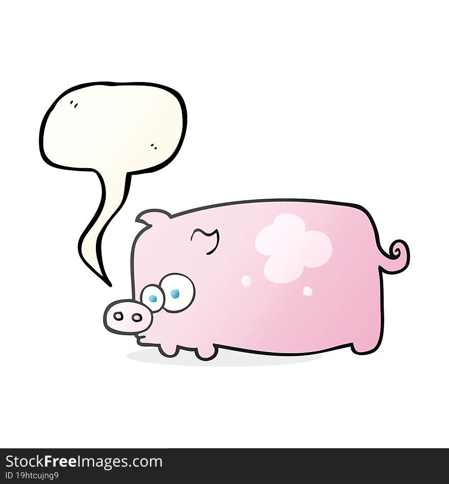 speech bubble cartoon pig