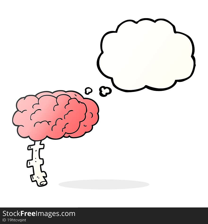 thought bubble cartoon brain