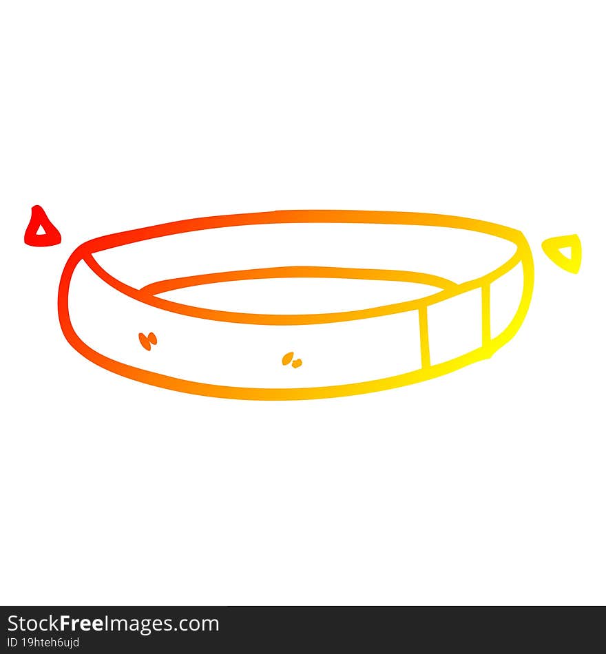 warm gradient line drawing cartoon dog collar