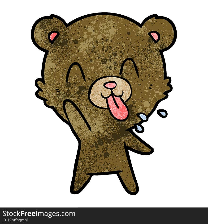 rude cartoon bear. rude cartoon bear