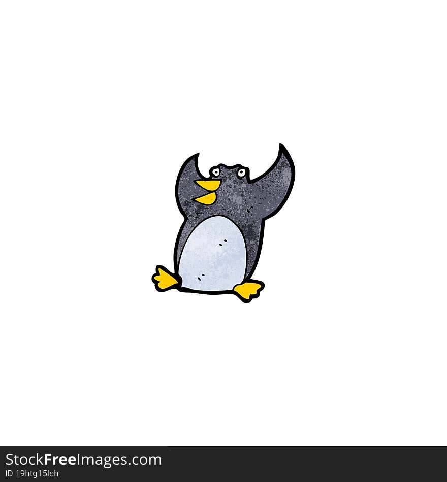 funny cartoon penguin