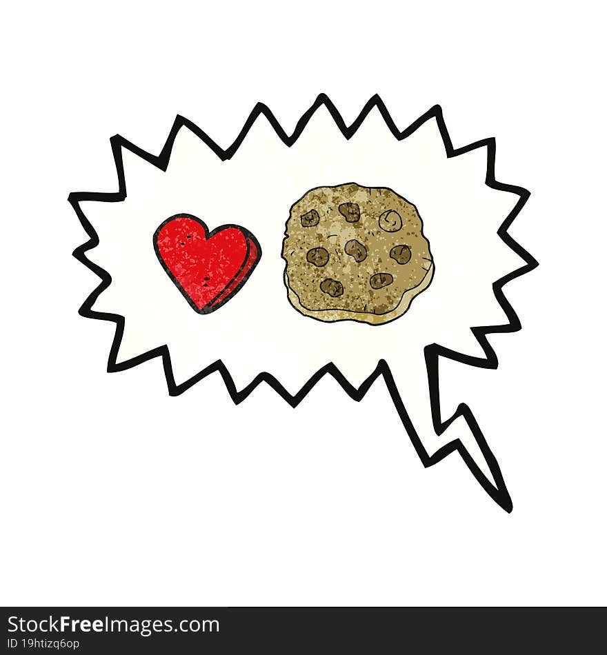 speech bubble textured cartoon cookie