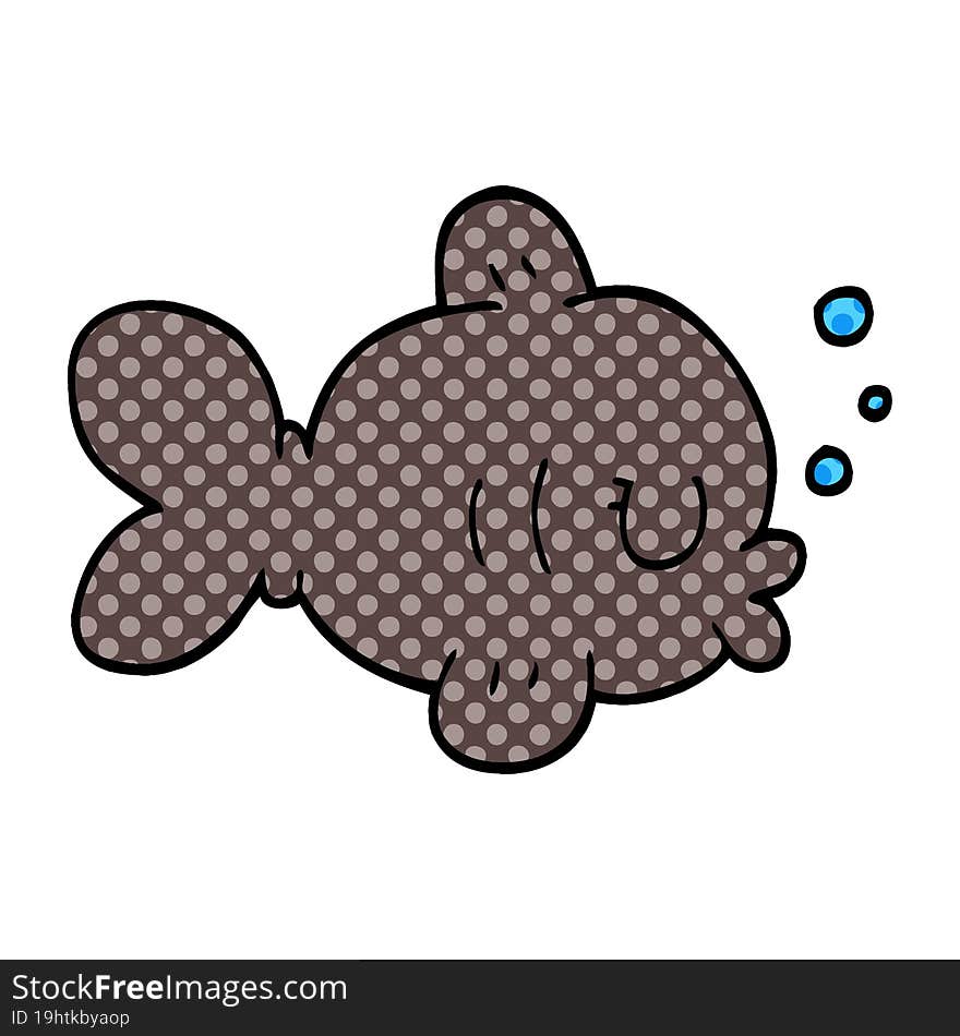 Funny Cartoon Doodle Fish