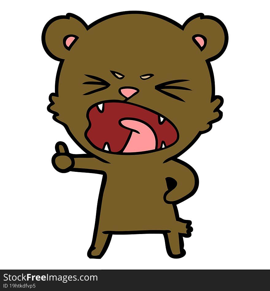 angry cartoon bear. angry cartoon bear