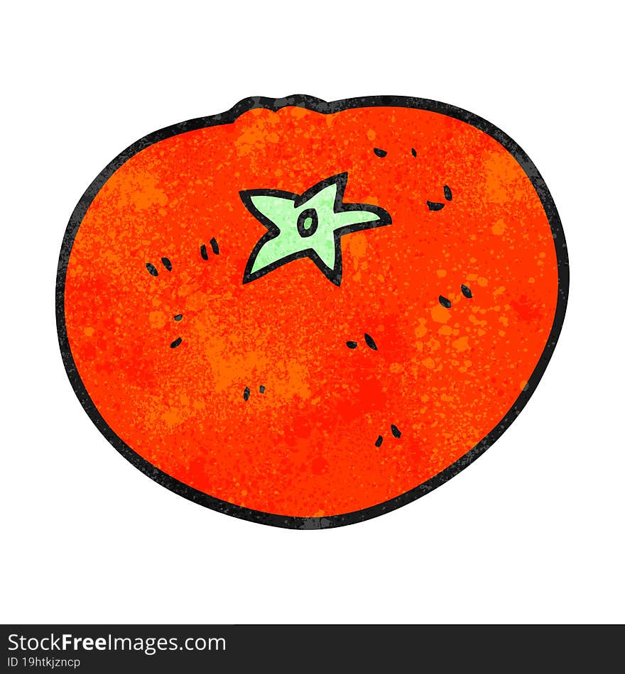 freehand textured cartoon tomato