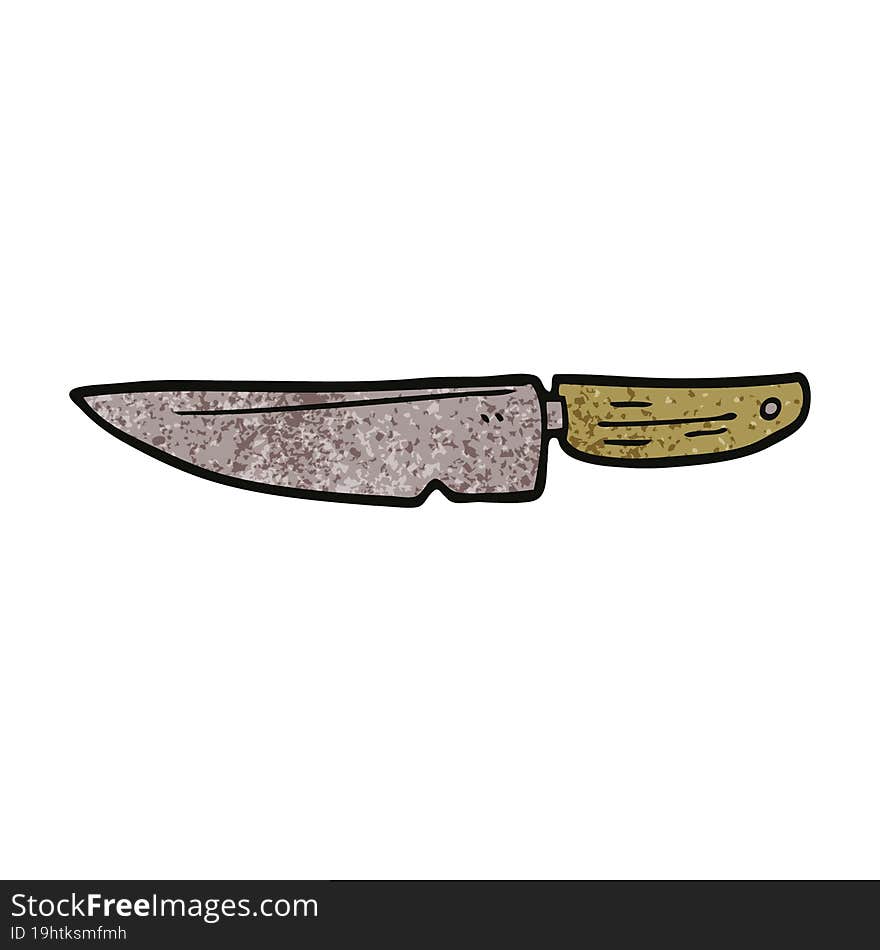 Cartoon Doodle Kitchen Knife