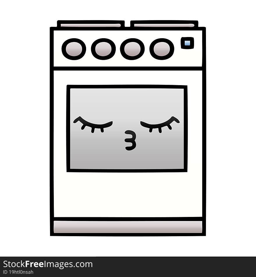 Gradient Shaded Cartoon Kitchen Oven