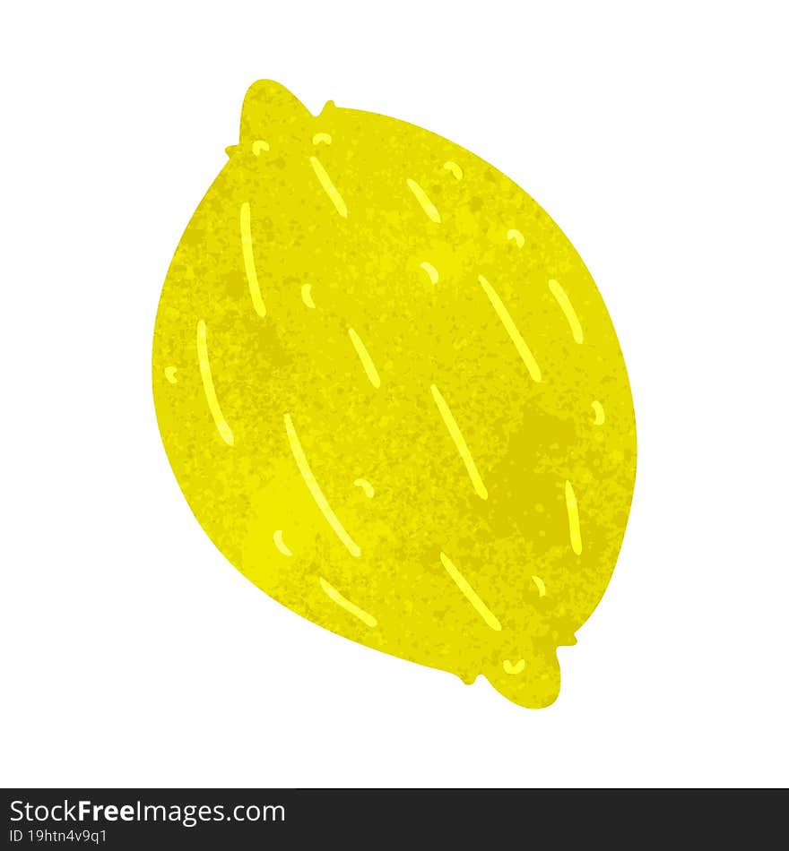 retro cartoon of a lemon