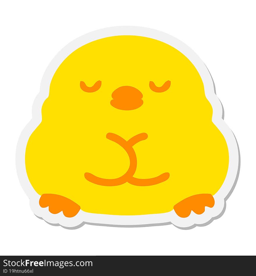 Cute Cartoon Baby Bird Sticker